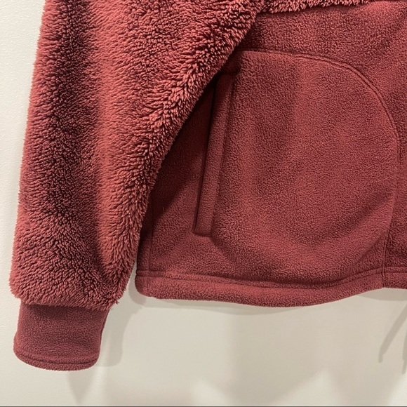 All In Motion Half Fleece Pullover Popover Sweater Drawstring Burgundy XL - Picture 5 of 9